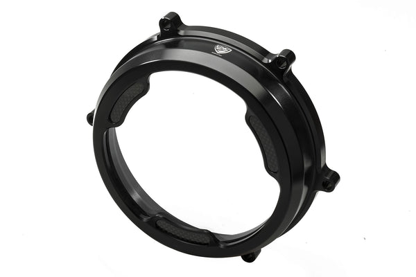 CNC RACING | Clear clutch cover with carbon inserts for Ducati Panigale 959/1199/1299
