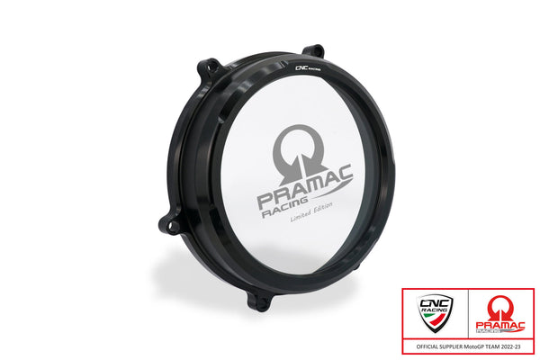 CNC RACING | Clear oil bath clutch cover Ducati Panigale and Streetfighter V2 - Pramac Racing Limited Edition