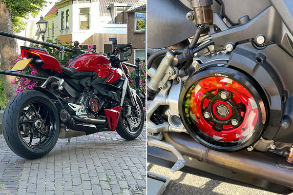 CNC RACING | Clear oil bath clutch cover Ducati Panigale V2 and Streetfighter V2