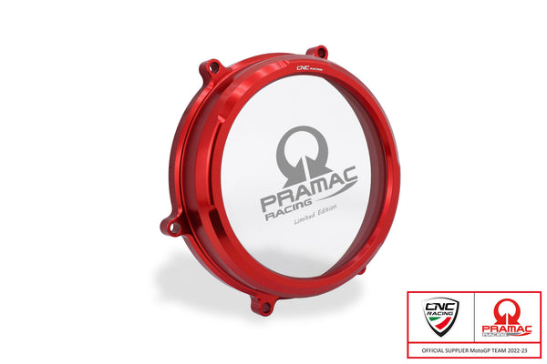 CNC RACING | Clear oil bath clutch cover Ducati Panigale and Streetfighter V2 - Pramac Racing Limited Edition