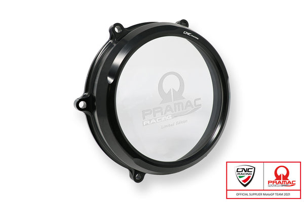 CNC RACING | Clear oil bath clutch cover Ducati Panigale V4 - Pramac Racing Limited Edition