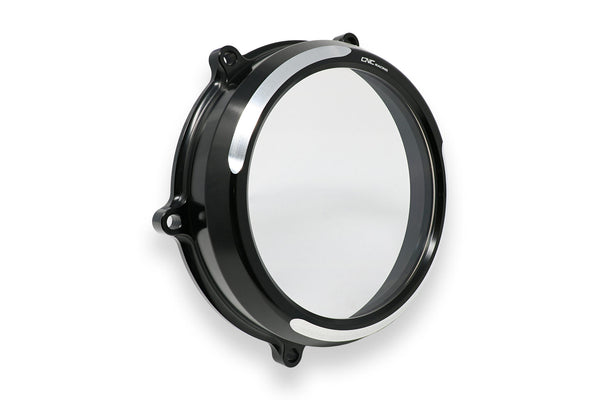 CNC RACING | Clear oil bath clutch cover Ducati Panigale V4 BICOLOR