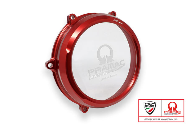 CNC RACING | Clear oil bath clutch cover Ducati Panigale V4 - Pramac Racing Limited Edition