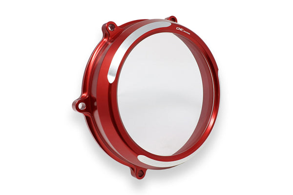 CNC RACING | Clear oil bath clutch cover Ducati Panigale V4 BICOLOR
