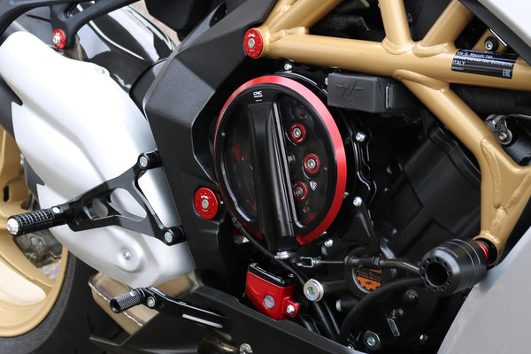 CNC RACING | Clear clutch cover MV Agusta - cable control - Bicolor Edition