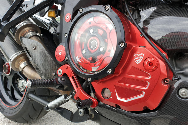 CNC RACING | Clear cover oil bath clutch Ducati - Bicolor Edition