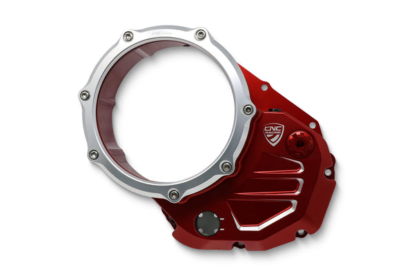 CNC RACING | Clear cover oil bath clutch Ducati - Bicolor Edition