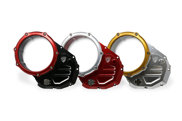 CNC RACING | Clear cover oil bath clutch Ducati - Bicolor Edition
