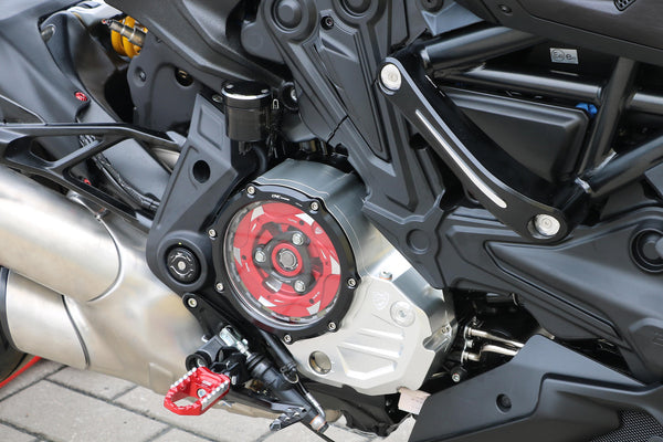 CNC RACING | Clear cover oil bath clutch Ducati - Bicolor Edition