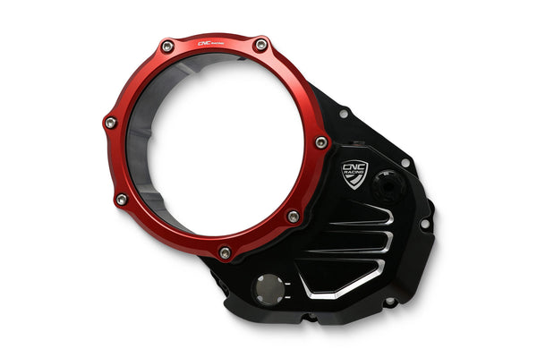 CNC RACING | Clear cover oil bath clutch Ducati - Bicolor