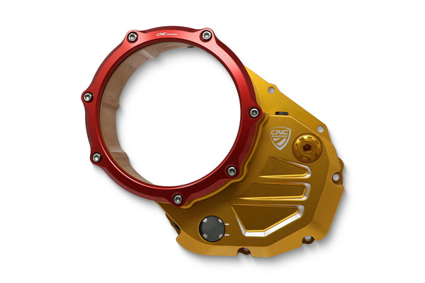 CNC RACING | Clear cover oil bath clutch Ducati - Bicolor