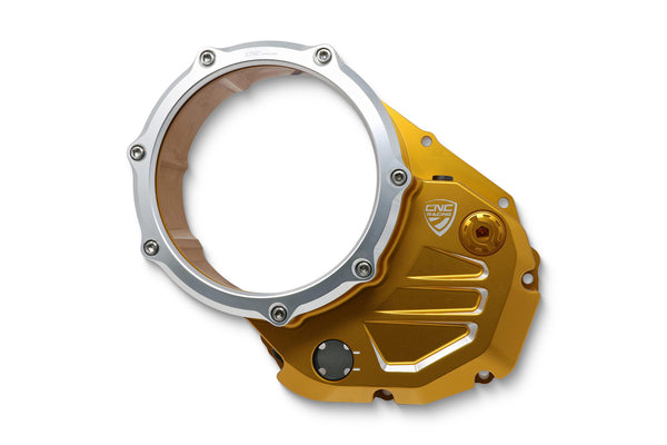 CNC RACING | Clear cover oil bath clutch Ducati - Bicolor