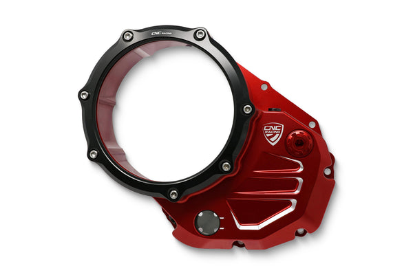 CNC RACING | Clear cover oil bath clutch Ducati - Bicolor