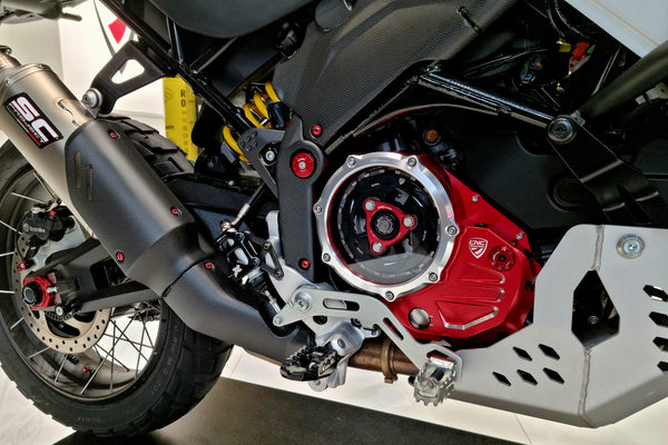 CNC RACING | Clear cover oil bath clutch Ducati - Bicolor Edition