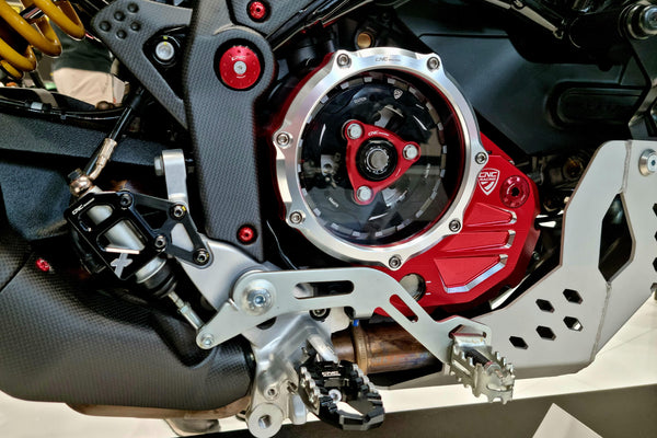 CNC RACING | Clear cover oil bath clutch Ducati - Bicolor Edition