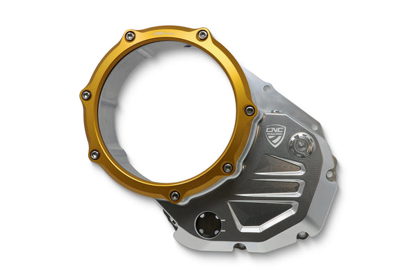 CNC RACING | Clear cover oil bath clutch Ducati - Bicolor Edition