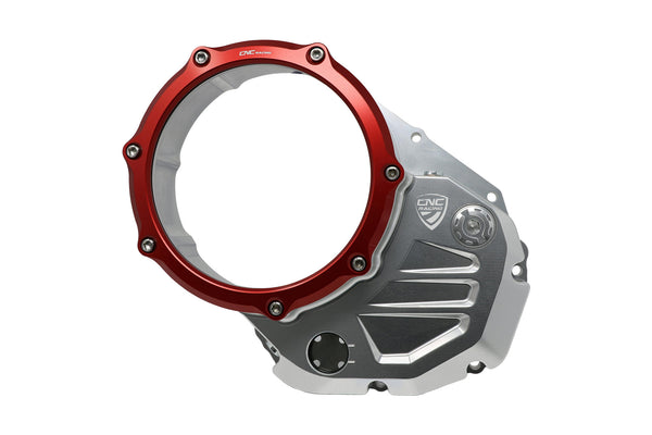 CNC RACING | Clear cover oil bath clutch Ducati - Bicolor Edition