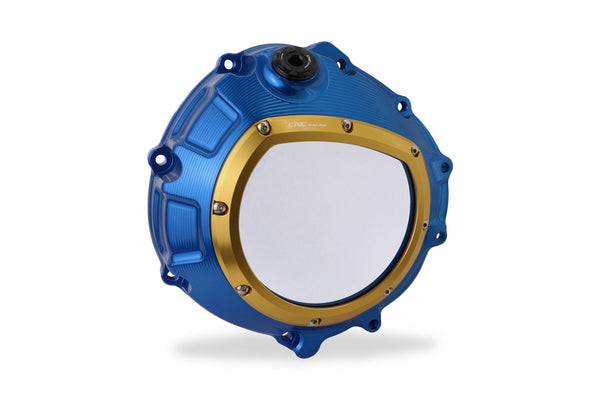 CNC RACING | Clear clutch cover for BMW blu color