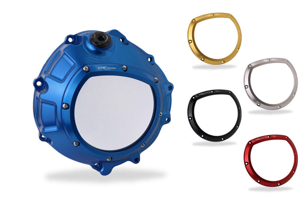 CNC RACING | Clear clutch cover for BMW blu color