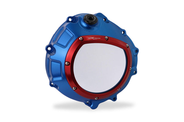 CNC RACING | Clear clutch cover for BMW blu color