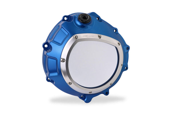 CNC RACING | Clear clutch cover for BMW blu color