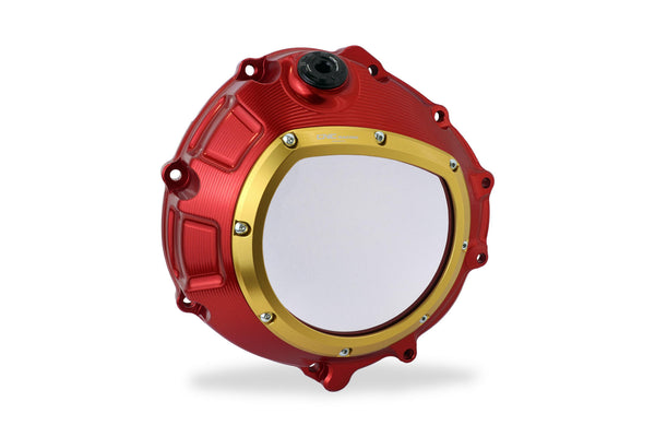 CNC RACING | Clear clutch cover for BMW red color