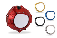 CNC RACING | Clear clutch cover for BMW red color