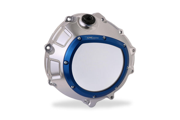 CNC RACING | Clear clutch cover for BMW silver color