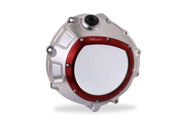 CNC RACING | Clear clutch cover for BMW silver color