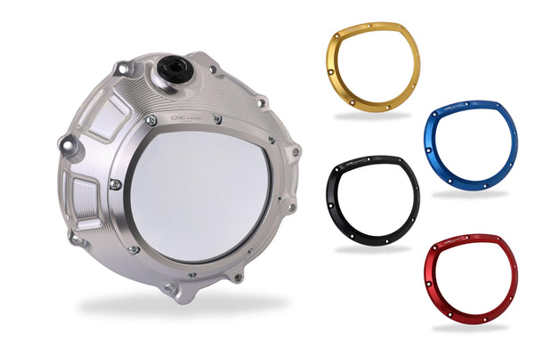 CNC RACING | Clear clutch cover for BMW silver color
