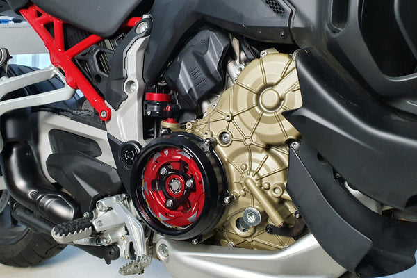 CNC RACING | Clear oil bath clutch cover Ducati Multistrada V4 and Diavel V4