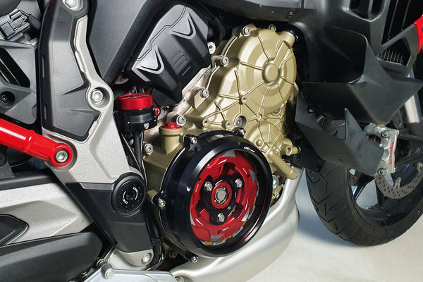 CNC RACING | Clear oil bath clutch cover Ducati Multistrada V4 and Diavel V4