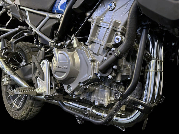 CFMOTO 450MT Adventure Stainless Steel Exhaust System.
