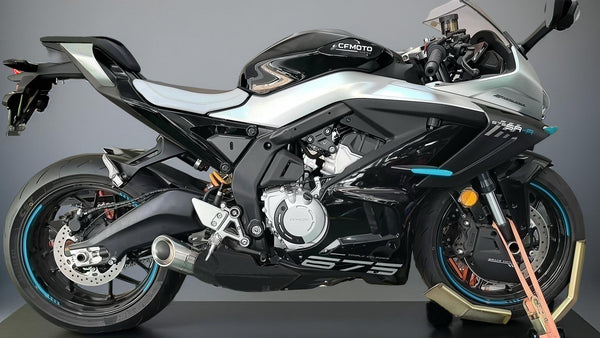 CFMOTO 675SR-R, 675SR-S, 675SS & 675NK Slash Cut Low Mount Titanium Exhaust System