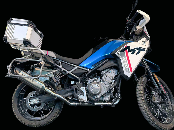 CFMOTO 450MT Adventure Stainless Steel Exhaust System.