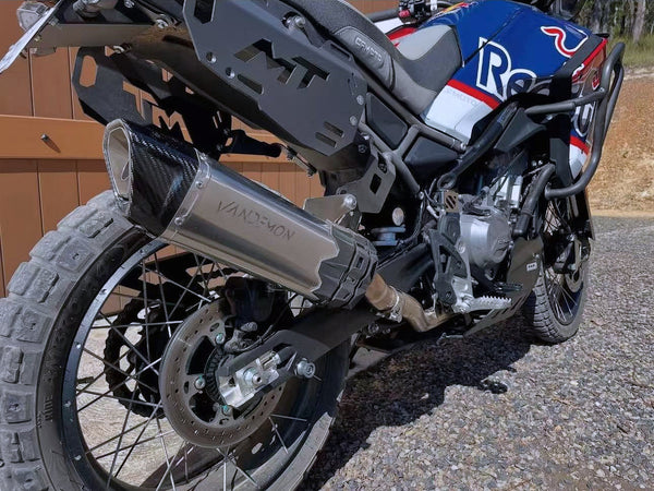 CFMOTO 450MT Adventure Stainless Steel Exhaust System.