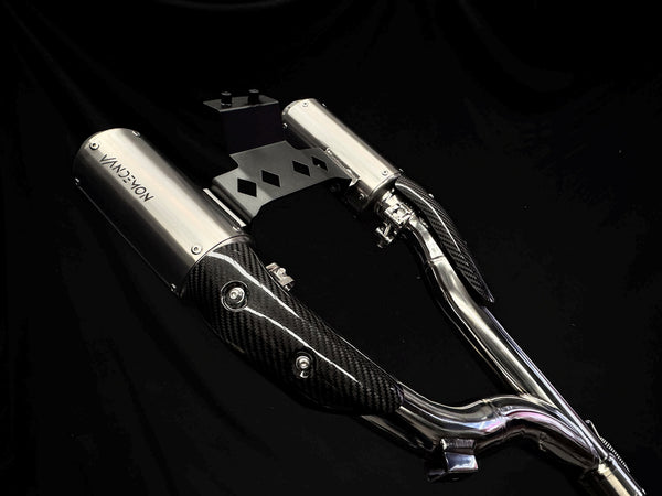 CFMOTO 675SR-R, 675SR-S, 675SS High Mount Titanium Exhaust System 2024-2026