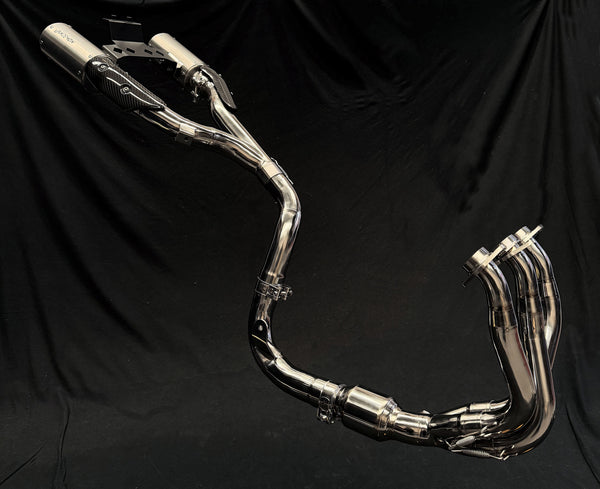 CFMOTO 675SR-R, 675SR-S, 675SS High Mount Titanium Exhaust System 2024-2026
