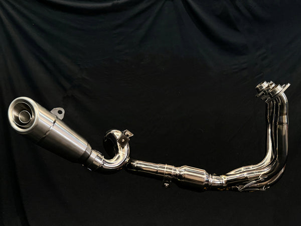 CFMOTO 675SR-R, 675SR-S, 675SS & 675NK Slash Cut Low Mount Titanium Exhaust System
