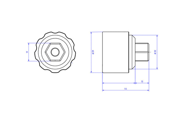 CNC RACING | Steering Head Nut Removal Tool for Ducati