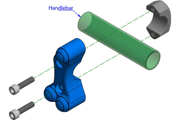 CNC RACING | Rearward clamp for handlebar right switches