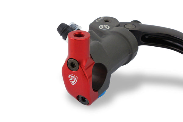 CNC RACING | Brembo billet CNC and forged brake master cylinder clamp with Mirror Mount thread M8 LH