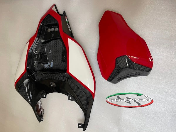 CARBONVANI Ducati 1098 1198 Carbon Fiber 1098R Road Tail and Passenger Seat Cover Set