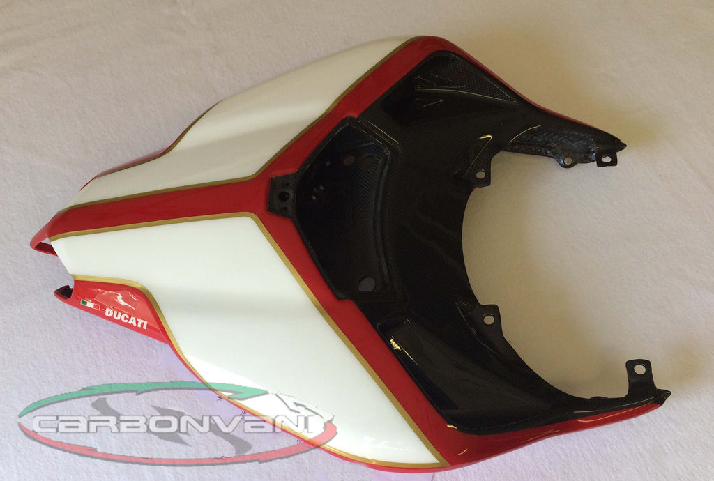 CARBONVANI Ducati 1098 1198 Carbon Fiber 1098R Red Painted Solo Seat Tail