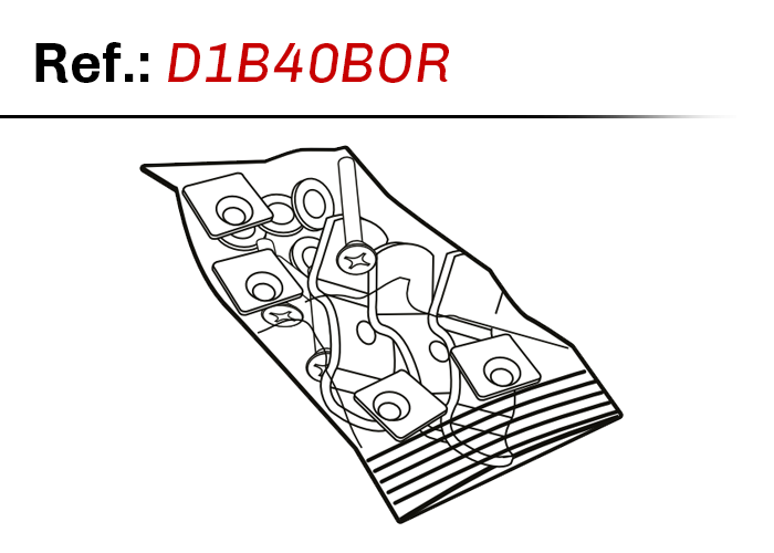 SHAD Hardware Set for Universal Mounting Plate – D1B40BOR
