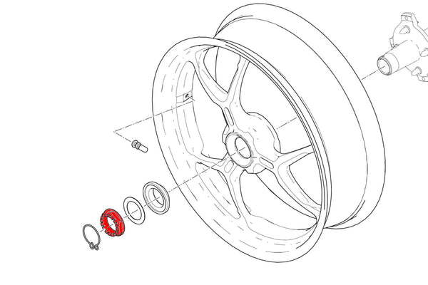CNC RACING | Rear wheel nut RH Ducati