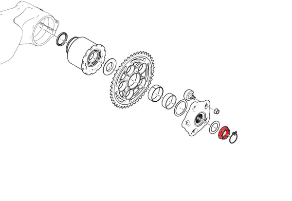 CNC RACING | Rear wheel nut LH Ducati