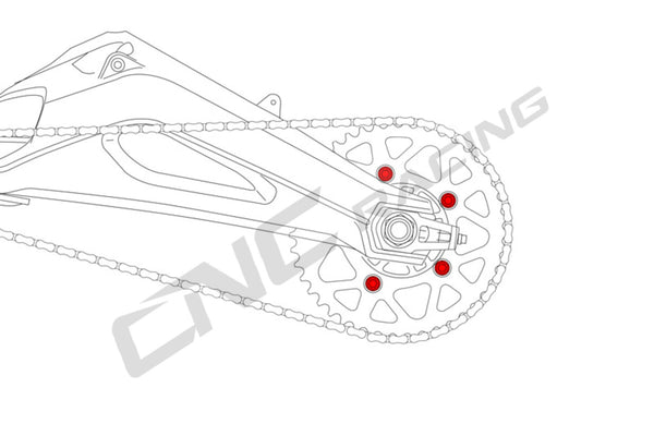 CNC RACING | REAR SPROCKET NUTS DUCATI M10X1.25