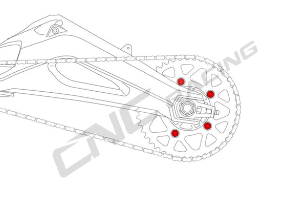 CNC RACING | REAR SPROCKET NUTS M10X1.0