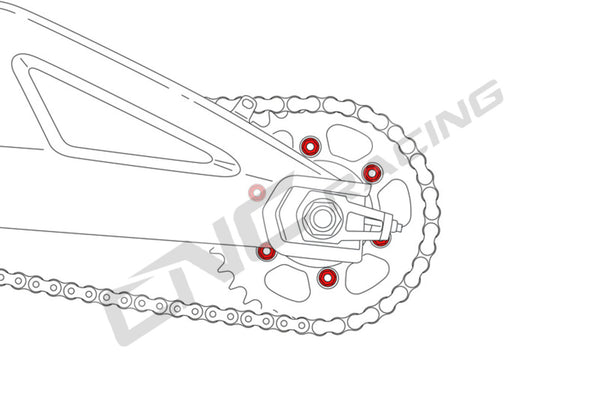 CNC RACING | Nuts ring gear M10x1.25 - Titanium